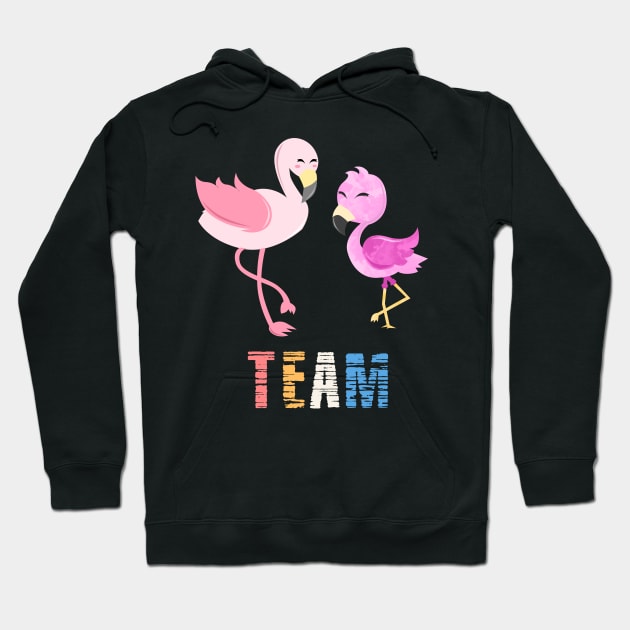 Flamingo Team Hoodie by Imutobi